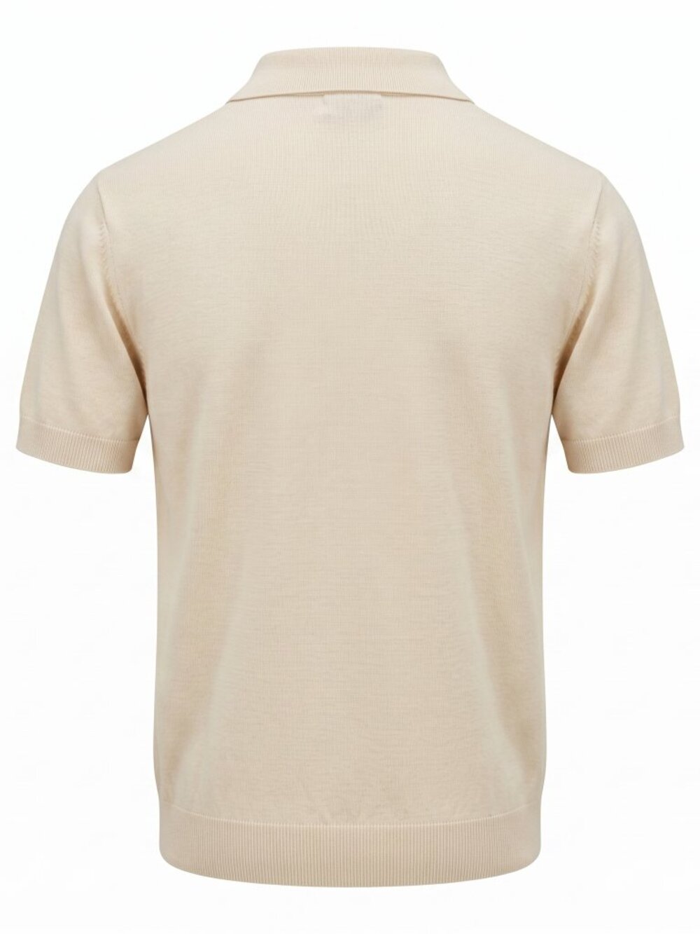Blend BHATLAS Men M Polo Cream Knit Striped Shirt Investment Piece Quiet Luxury - Picture 3 of 7